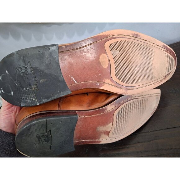 Florschiem Brown Leather Cap Toe Lace-up Oxfords/Pre-owned, 11D - Picture 7 of 9